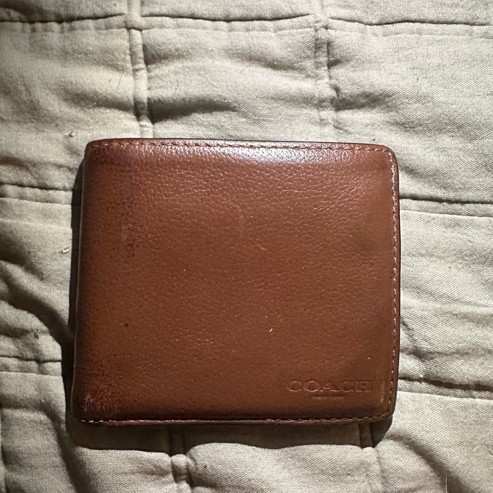 Coach Tan Leather Card Holder